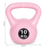 Kettlebell 10 kg za vježbanje, bučica, lopta s utezima, opterećenje za fitness, roza, ModernHome