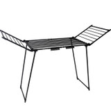 Stalak za sušenje odjeće, stojeći, proširiv, za balkon, 27 metara, crni