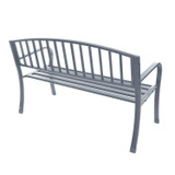 Vrtna klupa s naslonom, klupa za terasu i balkon, metalna konstrukcija, grafit