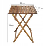 Drveni vrtni namještaj od akacije – stol i 2 stolice