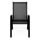 Set od 4 vrtne stolice za terasu ili balkon crne boje MultiGarden