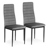 Stolice s konturiranim naslonom - SIVI BARŠUN - Set od 4