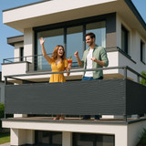 Zaštitna mreža za balkon s okovima 100x700 cm + pribor za montažu sive boje MultiGarden