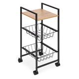 Mobilni ormarić s policama s 2 košare i organizatorom polica na kotačima ModernHome