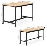 Set namještaja za blagovanje u potkrovlju – stol i 2 klupe za kuhinju ili blagovaonicu ModernHome