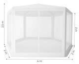 Vrtni paviljon šator 2x2x2 m s mrežom protiv komaraca bijeli MultiGarden