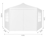 Vrtni paviljon šator 2x2x2 m s prozorima bijeli MultiGarden