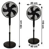 Samostojeći podni ventilator 45W – 3 načina rada, 5 lopatica, timer, daljinski upravljač