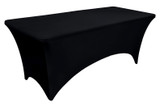Univerzalna navlaka za stol za catering 240 cm 8FT crna rastezljiva MultiGarden