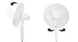 Samostojeći podni ventilator 45W – 3 načina rada, 5 lopatica, bijeli