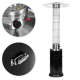 Plinski grijač za terasu 9 kW sa staklenom cijevi za vrt, regulatorom, crijevom i poklopcem MultiGarden