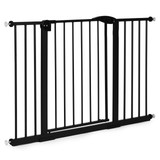 Sigurnosna vrata 74-132 cm za stepenice i vrata, čelična s dodatnim panelima crne boje ECOTOYS