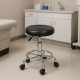 Okretna stolica, kozmetička medicinska, podesiva, crna, moderna za dom