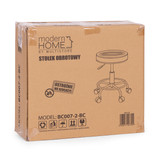 Okretna stolica, kozmetička medicinska, podesiva, crna, moderna za dom