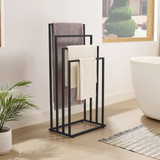 Vješalica za ručnike s 4 šipke - crna