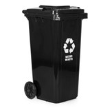 Kanta za smeće 120L crna za miješani otpad s gumenim kotačima