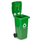 Kontejner za smeće 120L zeleno staklo s gumenim kotačima