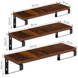 Zidni stalak za biljke s 3 viseće police za cvijeće, dekoracije, potkrovlje, moderni dom