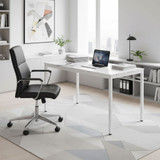 Stol za kuhinju i blagovaonicu za 4-5 osoba Računalni stol 120x60 cm Bijeli mramor ModernHome