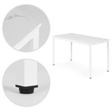 Stol za kuhinju i blagovaonicu za 4-5 osoba Računalni stol 120x60 cm Bijeli mramor ModernHome