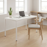 Stol za kuhinju, blagovaonicu, 4-5 osoba, računalni stol 120x60 cm, bijeli, moderni Home