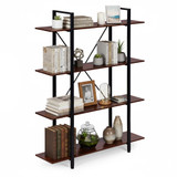 Industrijska polica u potkrovlju za dnevni boravak i ured s 4 police, metalni okvir, moderni dom