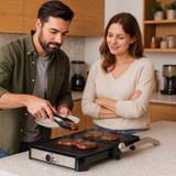 Električni kontaktni roštilj s rebrastim aparatom za sendviče panini 2000 W KADEN