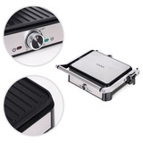 Električni kontaktni roštilj s rebrastim aparatom za sendviče panini 2000 W KADEN