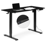 Podesivi električni stol 120x60 cm, podešavanje visine 72–117 cm, crni, ModernHome