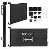 Zaštitna uvlačna sigurnosna vrata 160 cm za stepenice i vrata crna ECOTOYS