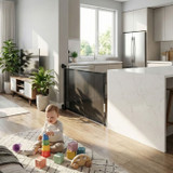 Zaštitna uvlačna sigurnosna vrata 160 cm za stepenice i vrata crna ECOTOYS