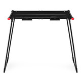 Stojeći stalak za sušenje odjeće, teleskopski, 19 metara, sklopivi, crni