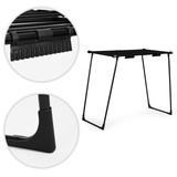 Stojeći stalak za sušenje odjeće, teleskopski, 19 metara, sklopivi, crni