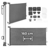 Zaštitna uvlačna sigurnosna vrata 160 cm za stepenice i vrata sive boje ECOTOYS