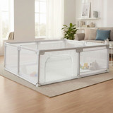 Dječja ogradica za igru ​​140x200 cm, suha igrališta s lopticama, siva s torbom za nošenje, ECOTOYS