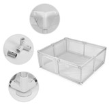 Dječja ogradica za igru ​​140x200 cm, suha igrališta s lopticama, siva s torbom za nošenje, ECOTOYS