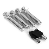 Sklopiva parkirna brava 50 cm s ključem i reflektirajućim trakama