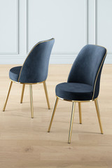 Set stolica (6 komada) Pefa - Antracit, Zlatna