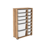 Višenamjenski ormar Rine 2D4K8U - Orah, Bijela