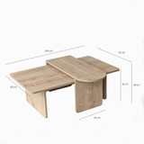 Set stolića za kavu Pariz - bronca, safirni hrast