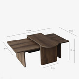 Set stolića za kavu Pariz - bronca, orah