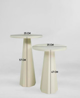 Set pomoćnih stolića Lilyum (57 + 47) - Krem