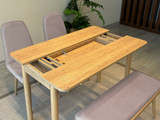 Set blagovaonskog stola i stolica na razvlačenje (4 komada) Vina Mini 01 0701 - Hrast, Soho siva