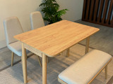 Set blagovaonskog stola i stolica na razvlačenje (4 komada) Vina Mini 01 1005 - Hrast, Krem