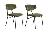 Set stolica (2 komada) Nancy - Zelena, Crna
