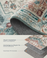 TAR032Q01 Vintage tepih 120×170 cm Tirkizna plava TAR032Q01