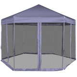 Heksagonalni Pop-Up Šator sa 6 Panela Tamno Plavi 3,6x3,1 m