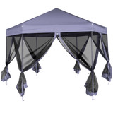 Heksagonalni Pop-Up Šator sa 6 Panela Tamno Plavi 3,6x3,1 m