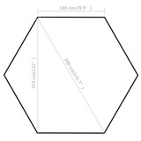 Heksagonalni Pop-Up Šator sa 6 Panela Tamno Plavi 3,6x3,1 m