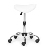 Okretna sedlasta stolica, kozmetička medicinska podesiva stolica, bijela, ModernHome